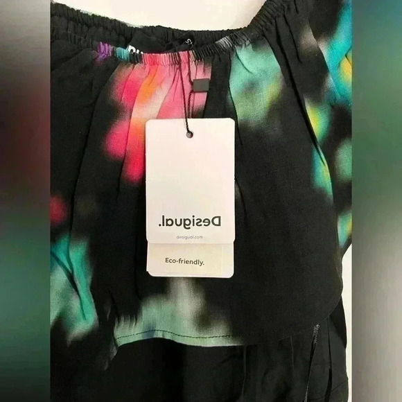 BNWT Desigual Long Blurry  Ruffle Dress Size XS - Picture 6 of 11